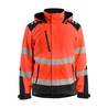 BLÅKLÄDER Highvis softshell-takki kevyesti topattu huomiopun./musta